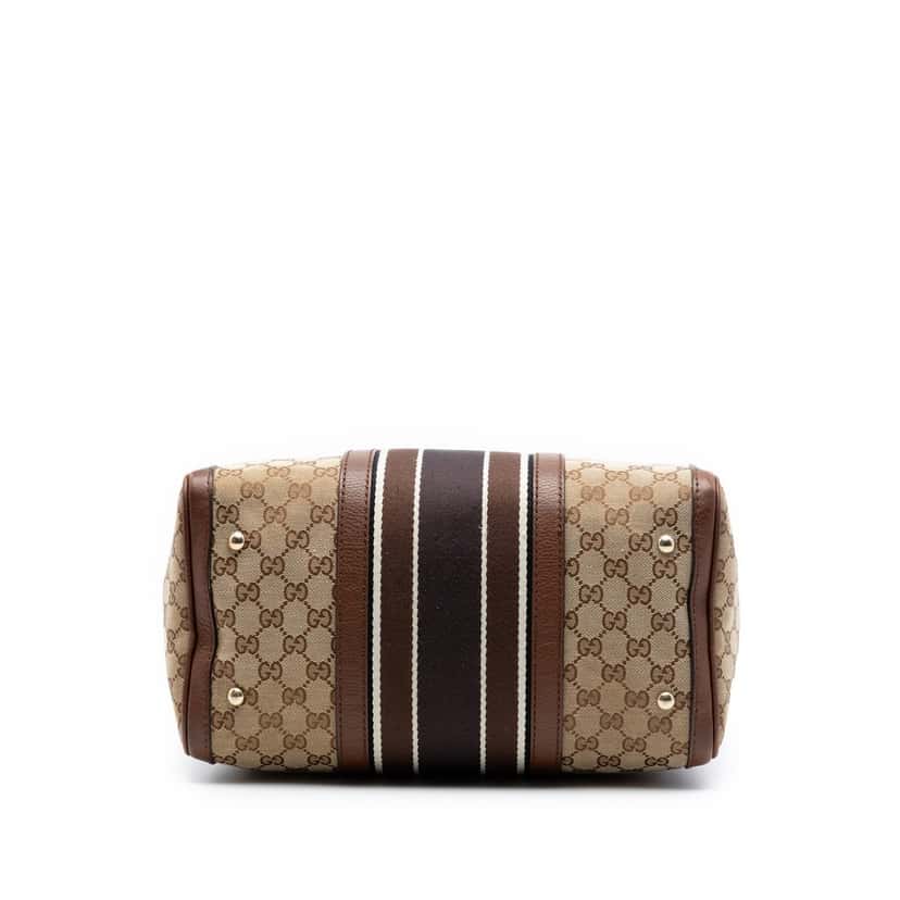 Gucci Medium GG Canvas Web Joy Boston Bag Beige Very good condition - Inside View