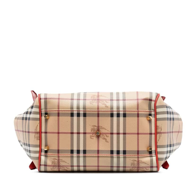 Burberry Small Haymarket Check Coated Canvas Canterbury Tote Beige Very good condition - Inside View