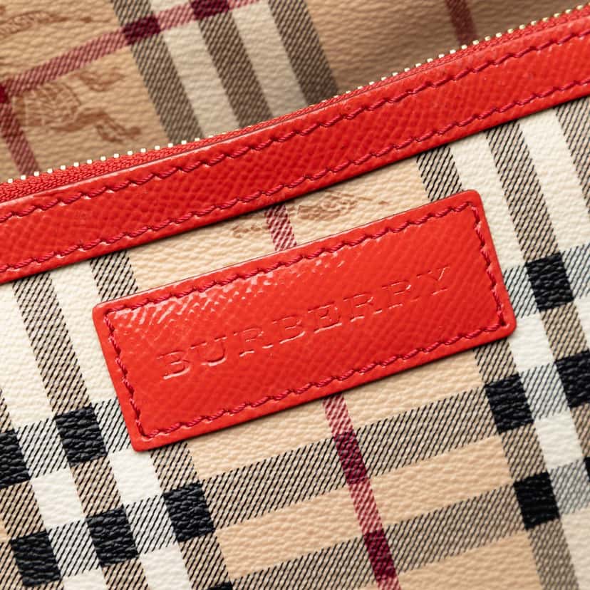 Burberry Small Haymarket Check Coated Canvas Canterbury Tote Beige Very good condition - Box View