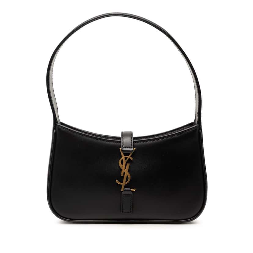Saint Laurent Mini Smooth Calfskin Le 5 a 7 Black Leather Very good condition - Front View