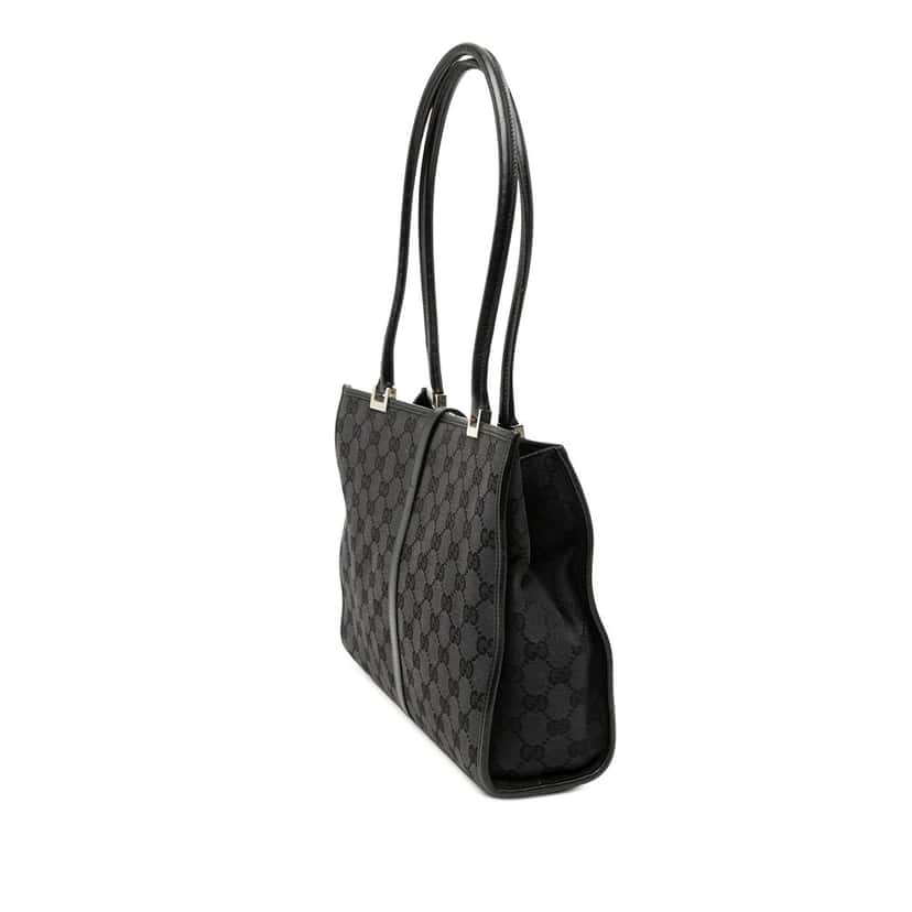 Gucci GG Canvas Jackie Tote Black Very good condition - Back View