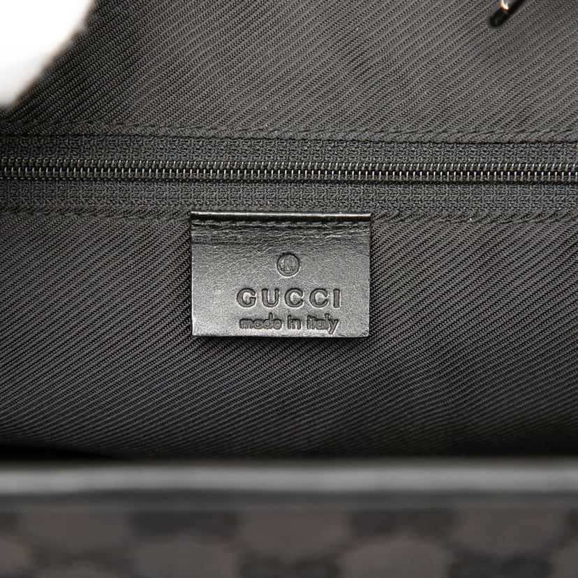 Gucci GG Canvas Jackie Tote Black Very good condition - Box View