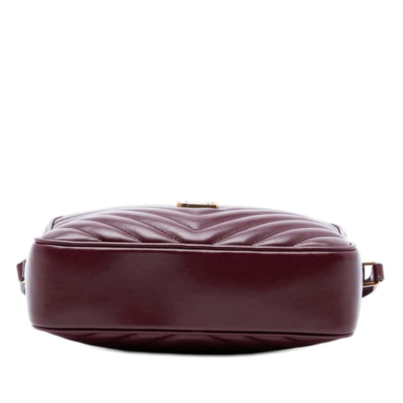 Saint Laurent Matelasse Leather Monogram Lou Camera Bag Red Leather Very good condition - Inside View