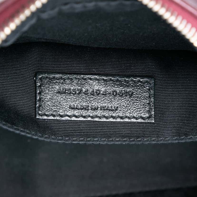 Saint Laurent Matelasse Leather Monogram Lou Camera Bag Red Leather Very good condition - Box View