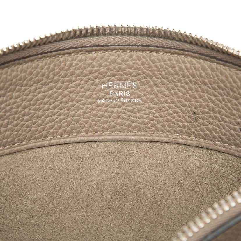 Hermès Togo Bazar Pouch PM Brown Leather Very good condition - Box View