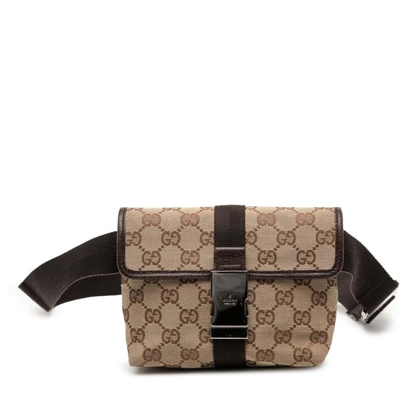 Gucci GG Canvas Belt Bag Beige Very good condition - Front View