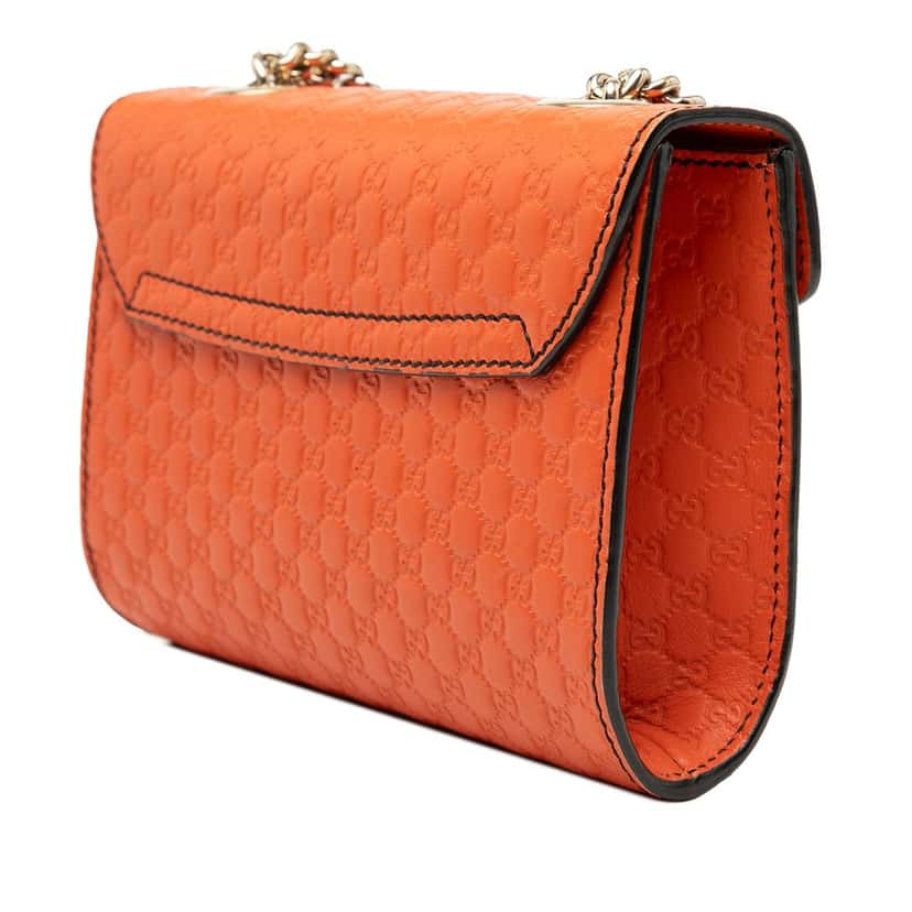 Gucci Mini Microguccissima Emily Crossbody Orange Leather Good condition - Back View