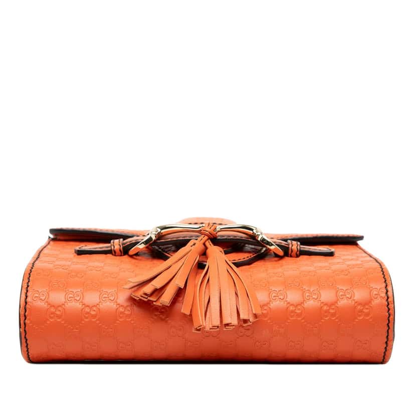 Gucci Mini Microguccissima Emily Crossbody Orange Leather Good condition - Inside View