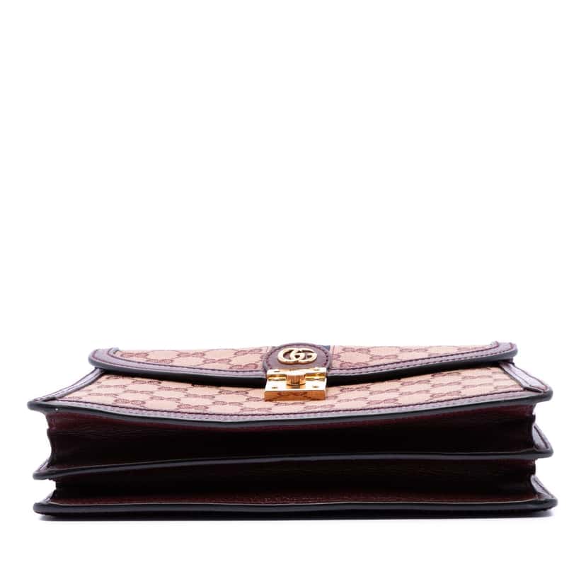 Gucci Small GG Canvas Web Ophidia Top Handle Flap Red Very good condition - Inside View
