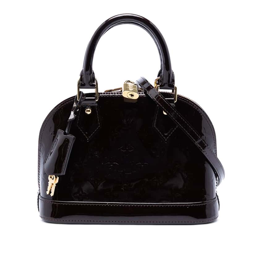 Louis Vuitton Monogram Vernis Alma BB Purple Leather Very good condition - Front View