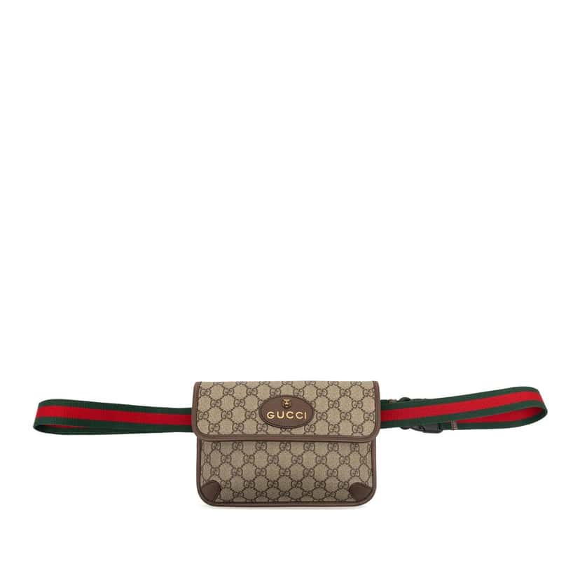 Gucci GG Supreme Web Neo Vintage Belt Bag Beige Very good condition - Front View