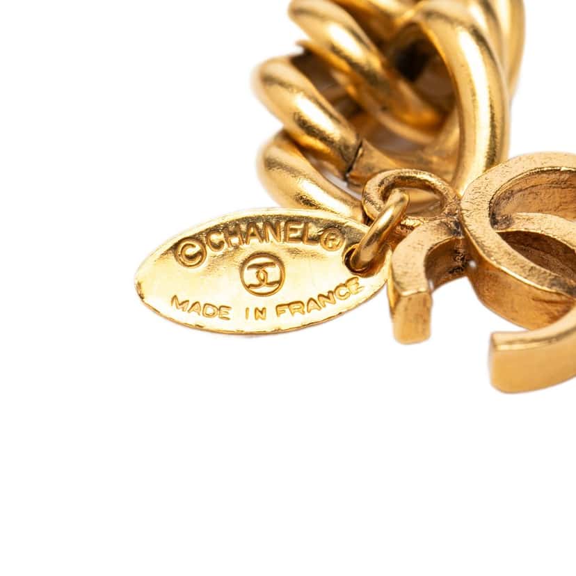 Chanel Gold Plated Leo Lion Sun Medallion Charm Necklace Gold Metal Very good condition - Box View