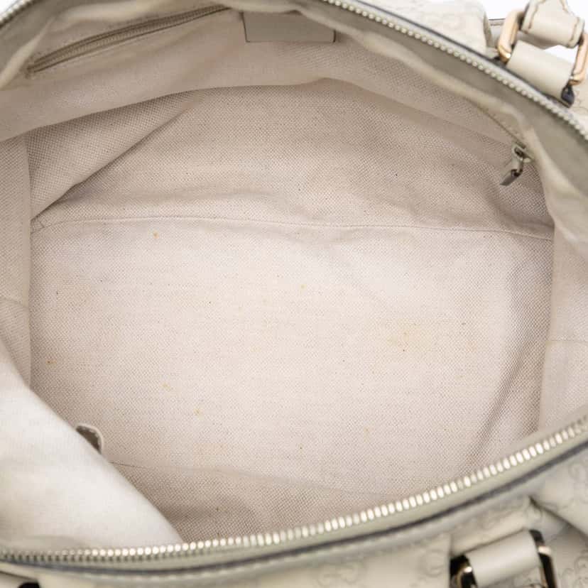 Gucci Guccissima Sukey Satchel White Leather Very good condition - Model View
