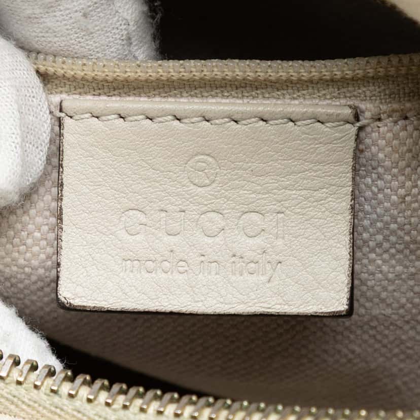 Gucci Guccissima Sukey Satchel White Leather Very good condition - Box View