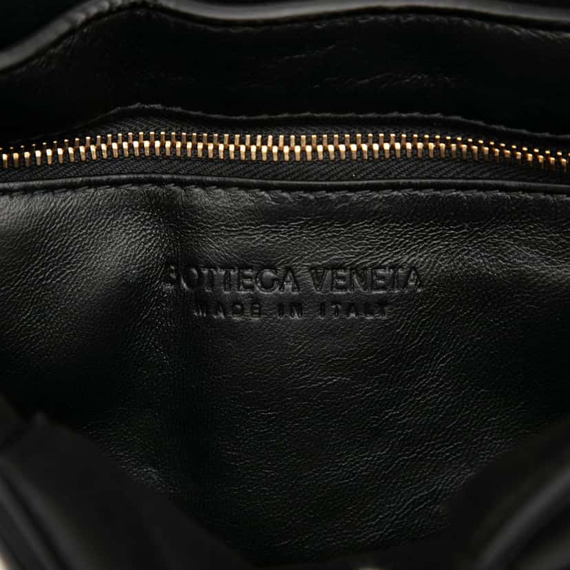 Bottega Veneta Nappa Intrecciato Padded Chain Cassette Satchel Black Leather Very good condition - Box View