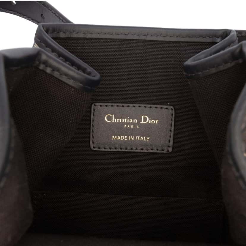 Dior Medium Oblique Canvas CEst Dior Bucket Bag Blue Very good condition - Box View