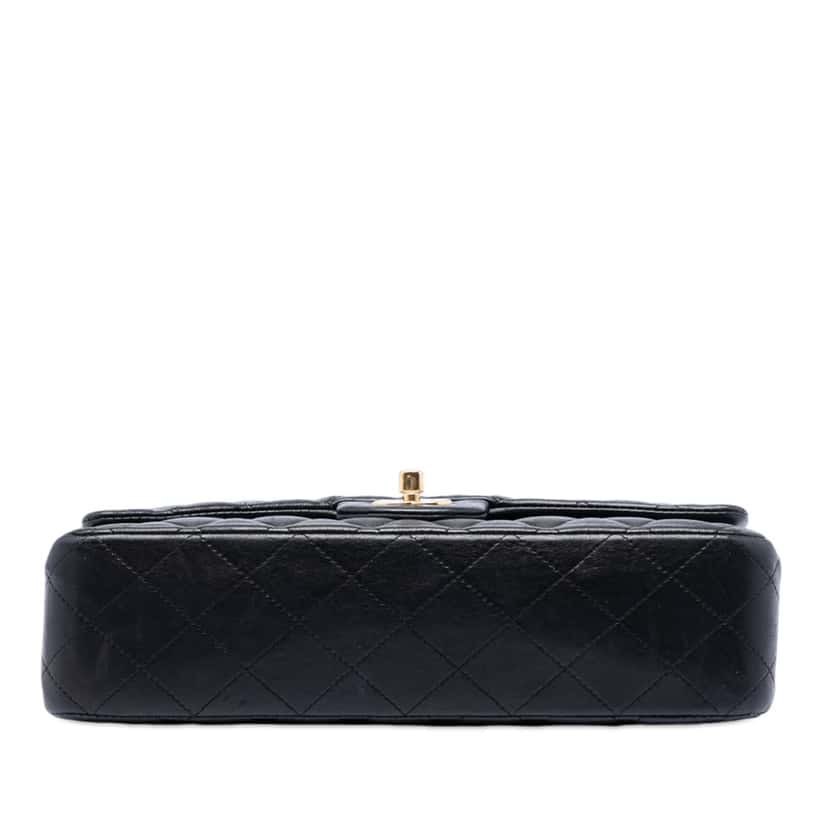 Chanel Medium Classic Lambskin Double Flap Black Leather Very good condition - Inside View
