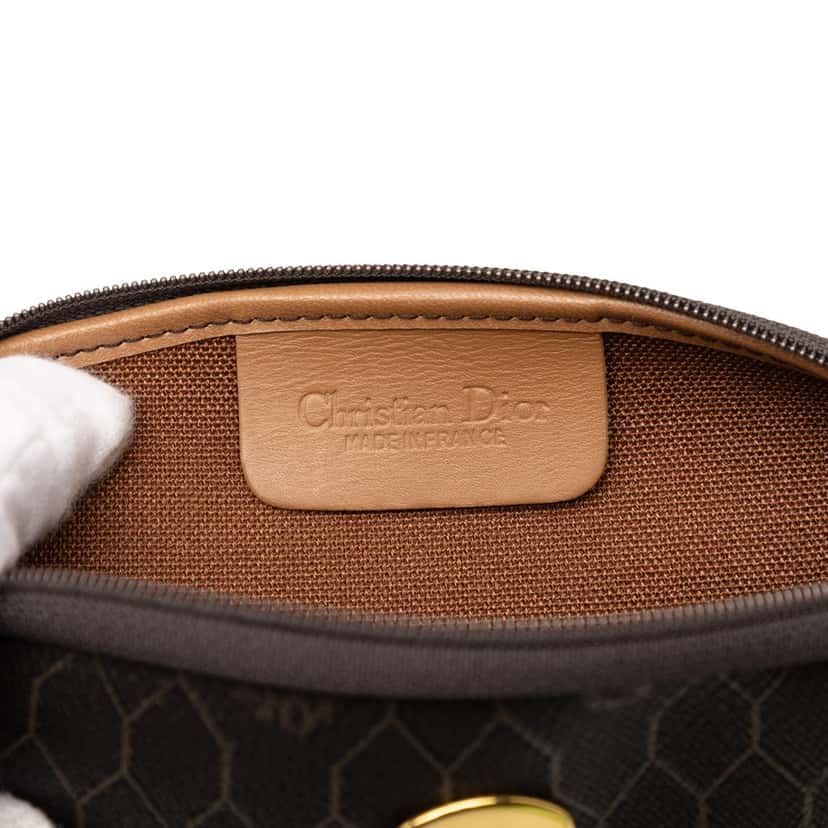 Dior Honeycomb Coated Canvas Chain Crossbody Black Very good condition - Box View