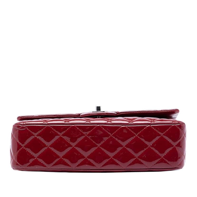 Chanel Medium Classic  Patent Double Flap Red Leather Very good condition - Inside View