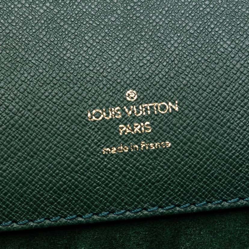 Louis Vuitton Taiga Serviette Kourad Briefcase Green Leather Very good condition - Box View