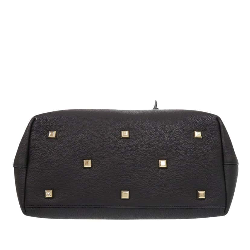 Ferragamo Grained Calfskin Studded Gancini Tote Black Leather Very good condition - Inside View