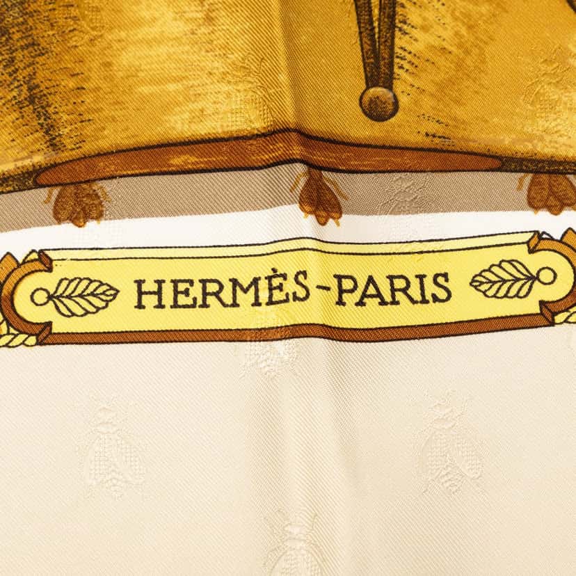 Hermès Napoleon Silk Scarf 90 Brown Very good condition - Inside View