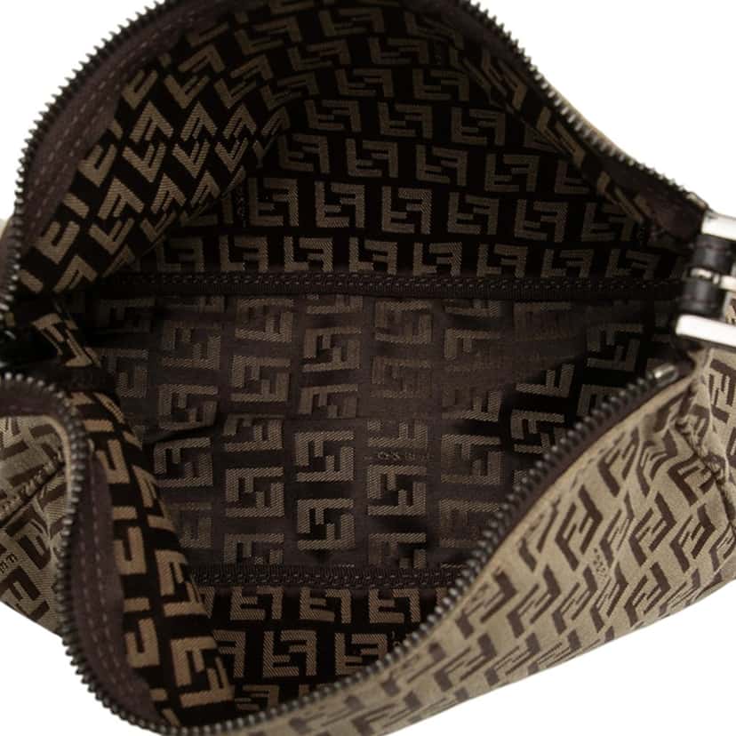 Fendi Zucchino Canvas Handbag Brown Very good condition - Model View