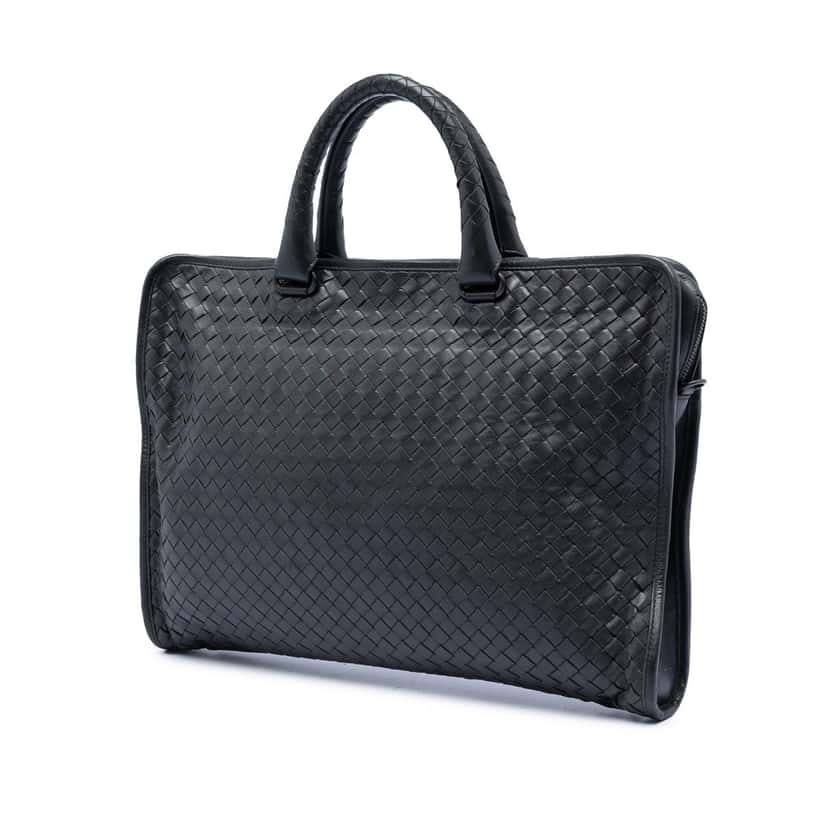 Bottega Veneta Nappa Intrecciato Briefcase Black Leather Very good condition - Back View