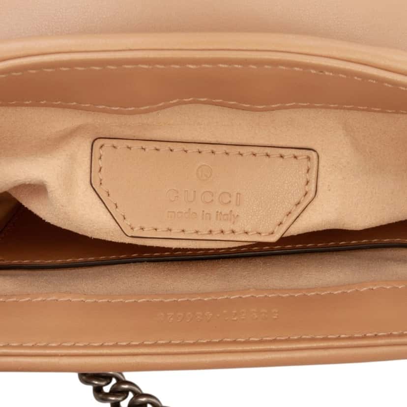 Gucci Mini GG Marmont Matelasse Calfskin Aria Top Handle Bag Brown Leather Very good condition - Box View