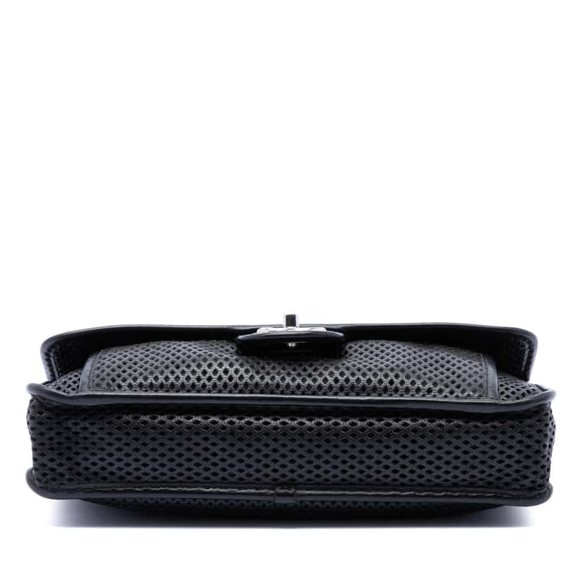 Chanel Medium Perforated Lambskin Up In The Air Flap Black Leather Very good condition - Inside View