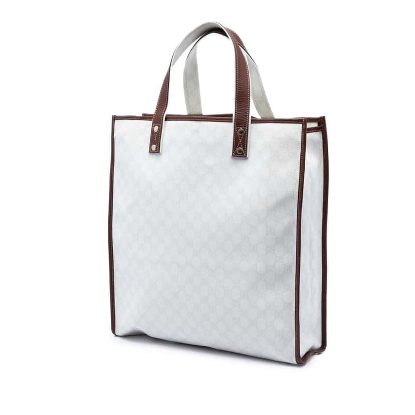 Gucci GG Supreme Web Tote White Very good condition - Back View