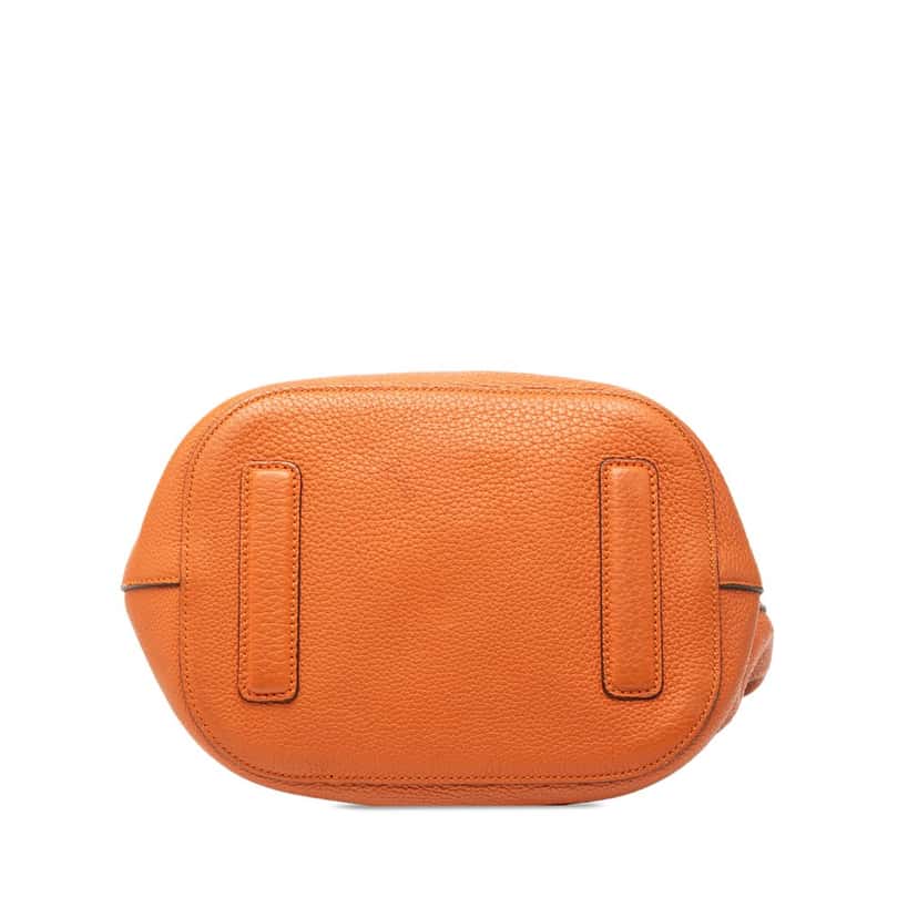 Gucci Grained Calfskin Soft Jackie Bucket Bag Orange Leather Very good condition - Inside View