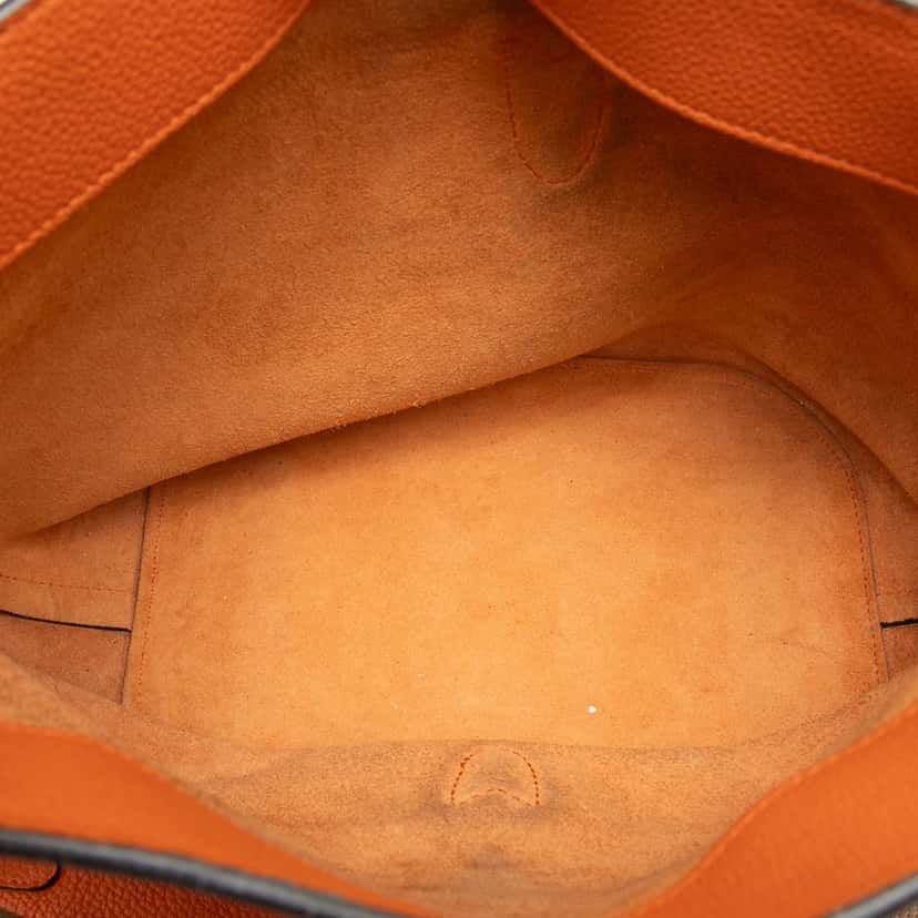 Gucci Grained Calfskin Soft Jackie Bucket Bag Orange Leather Very good condition - Model View
