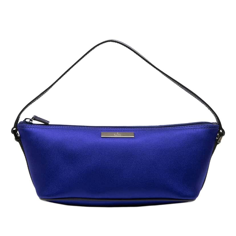Gucci Satin Boat Blue Very good condition - Front View