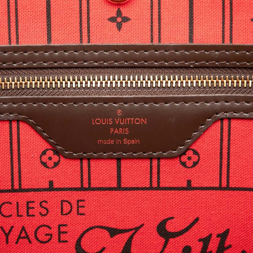 Louis Vuitton Damier Ebene Neverfull MM Brown Very good condition - Box View