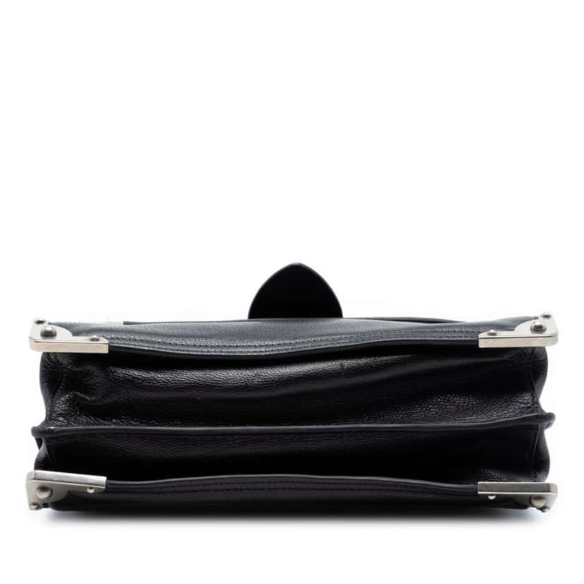 Prada Glace Calf Soft Cahier Satchel Black Leather Very good condition - Inside View