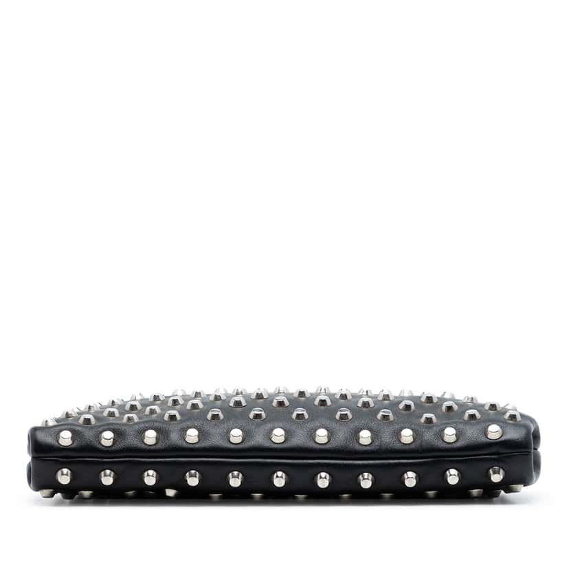 Prada Studded Leather Clutch Black Leather Very good condition - Inside View