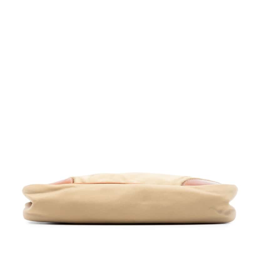 Prada Leather Trimmed Tessuto Kisslock Frame Pochette Beige Very good condition - Inside View