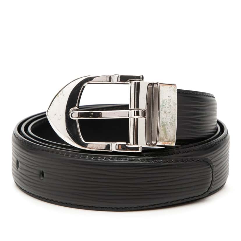 Louis Vuitton Epi Ceinture Belt Black Leather Very good condition - Front View