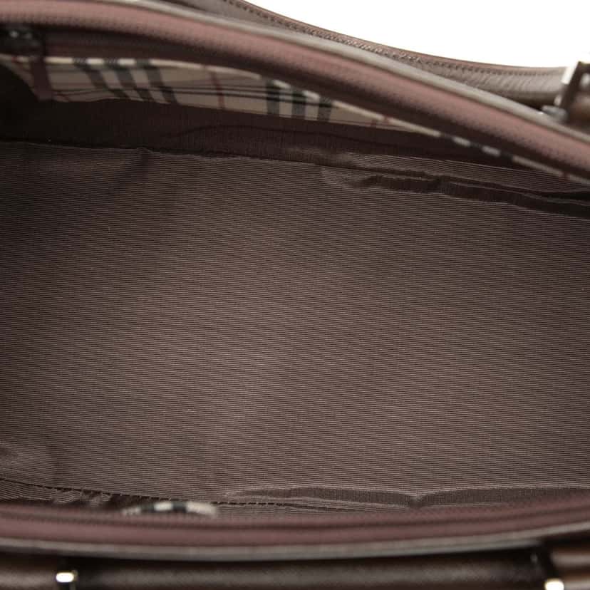 Burberry Leather Front Pocket Handbag Brown Leather Very good condition - Model View