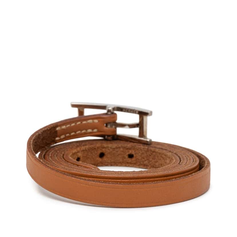 Hermès Leather Behapi Double Tour Bracelet Brown Leather Very good condition - Inside View