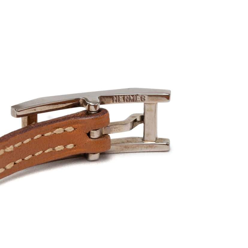Hermès Leather Behapi Double Tour Bracelet Brown Leather Very good condition - Box View