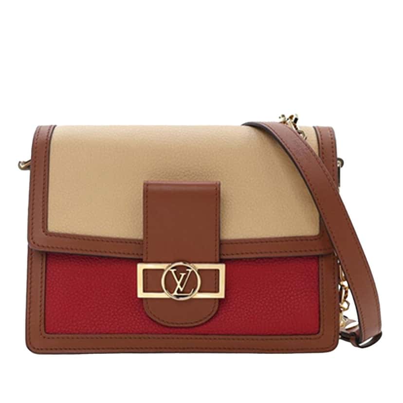 Louis Vuitton Taurillon Dauphine MM Beige Leather Very good condition - Front View