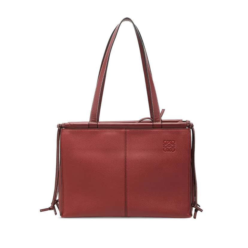 LOEWE Small Leather Cushion Tote Red Leather Very good condition - Front View