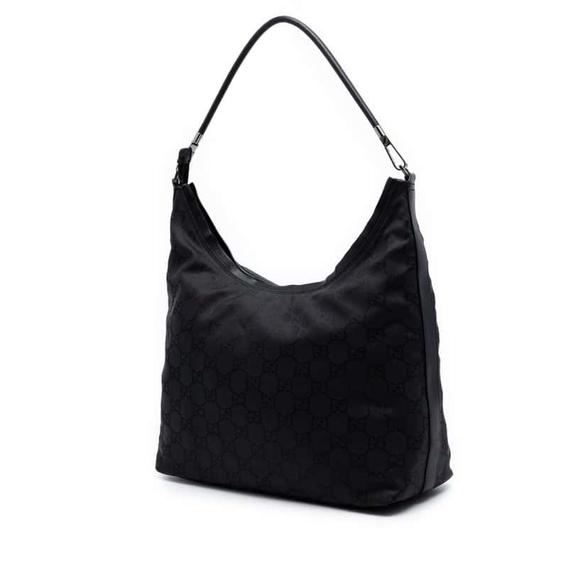 Gucci GG Canvas Shoulder Bag Black Very good condition - Back View
