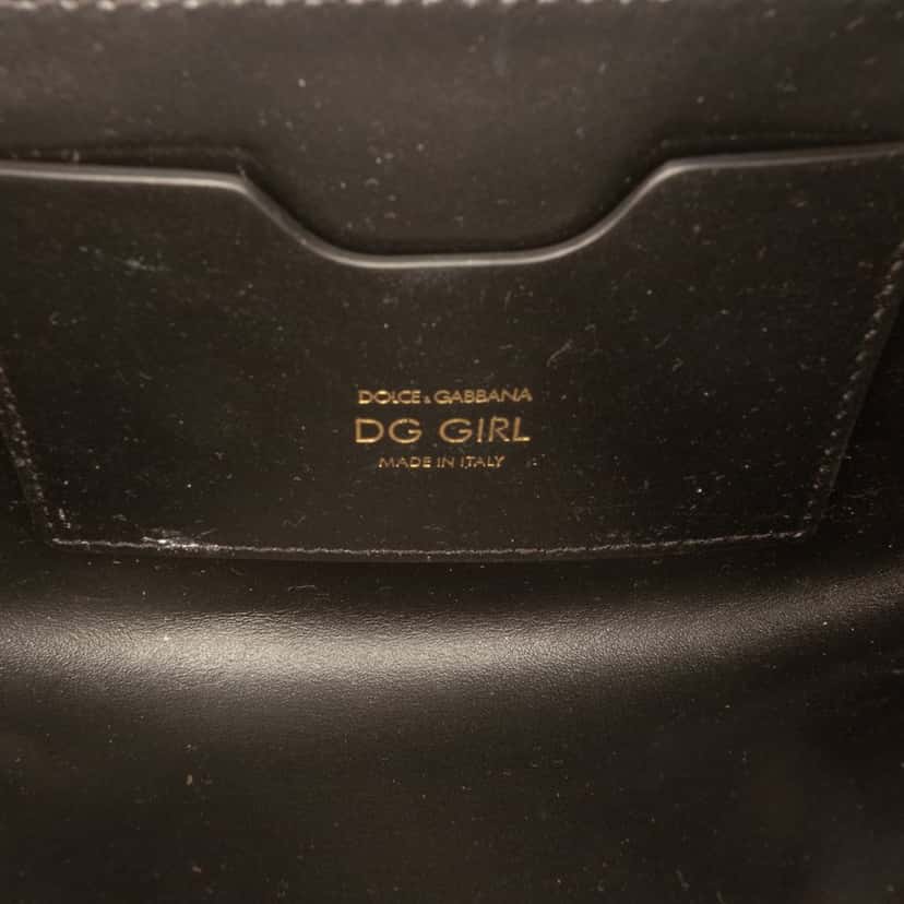 Dolce & Gabbana Calfskin DG Girls Phone Bag Black Leather Very good condition - Model View