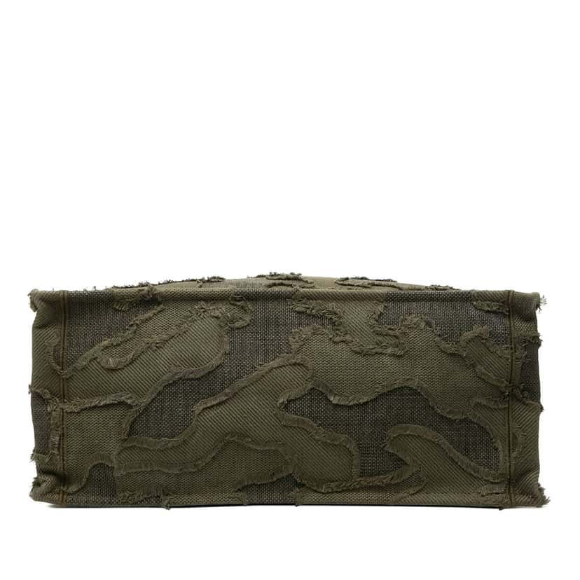 Dior Large Embroidered Canvas Camouflage Book Tote Green Very good condition - Inside View