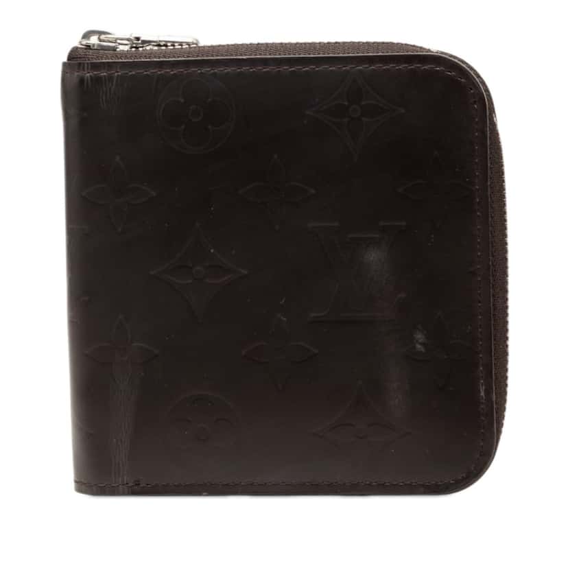Louis Vuitton Monogram Glace Zippy Wallet Brown Leather Very good condition - Front View