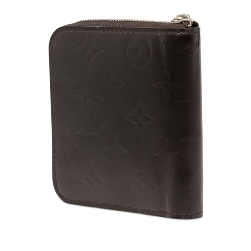 Louis Vuitton Monogram Glace Zippy Wallet Brown Leather Very good condition - Back View
