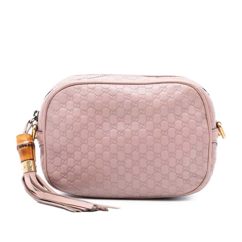 Gucci Microguccissima Sunshine Disco Camera Bag Pink Leather Good condition - Front View